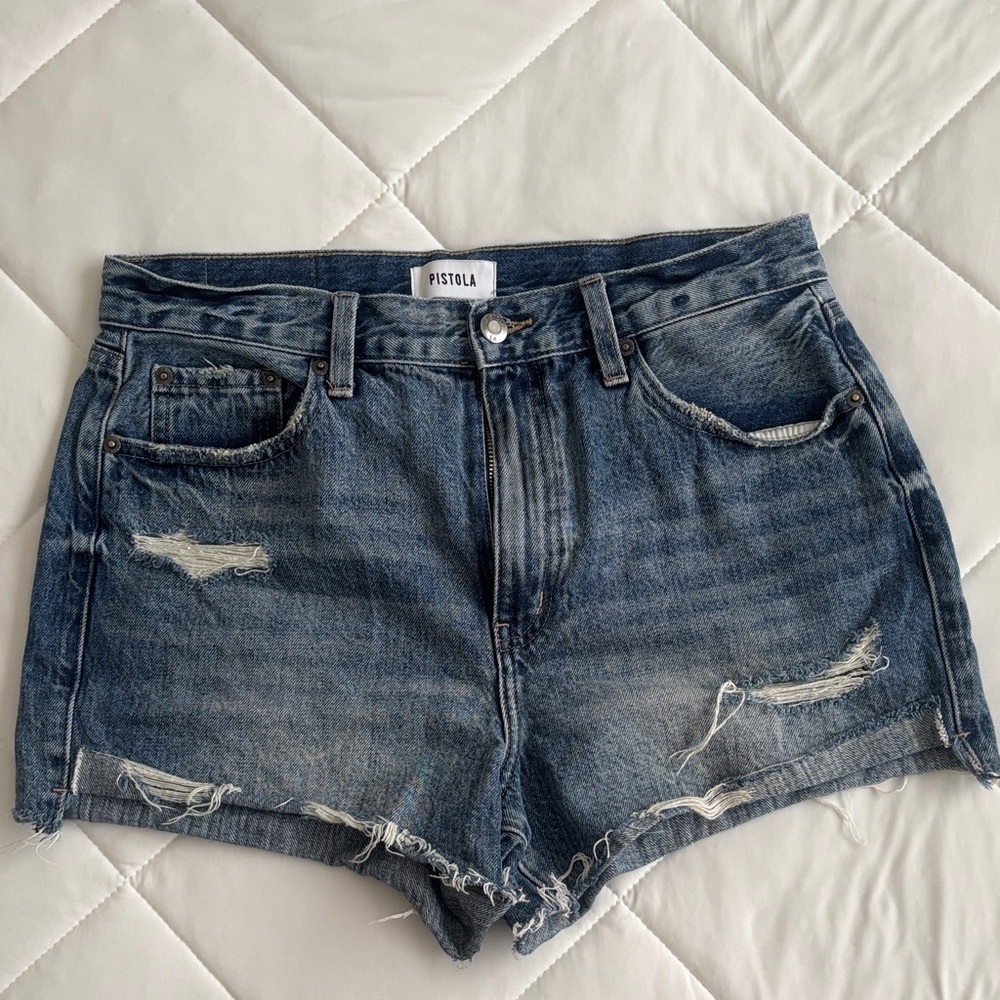‼️SALE‼️Pistola Distressed Blue Jean Shorts Size 28